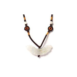 Tigerstars Jade Brown Silk Cord Choker Necklace
